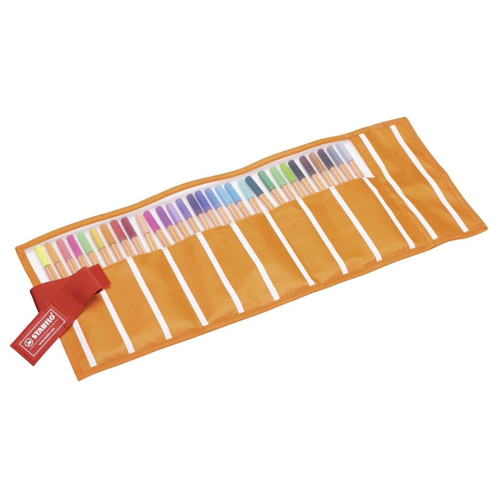 STABILO Fineliner STABILO point 88 Fineliner - 0,4 mm - 30er Rollset - 25 Standardfarben