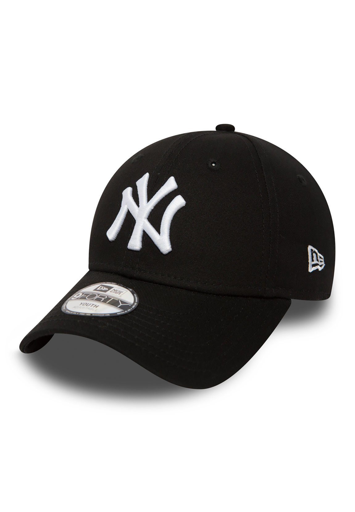 beste Qualität New Era Schwarz/Weiß Kids - Cap Black-White Adjustables YANKEES Cap NY New - Era Baseball