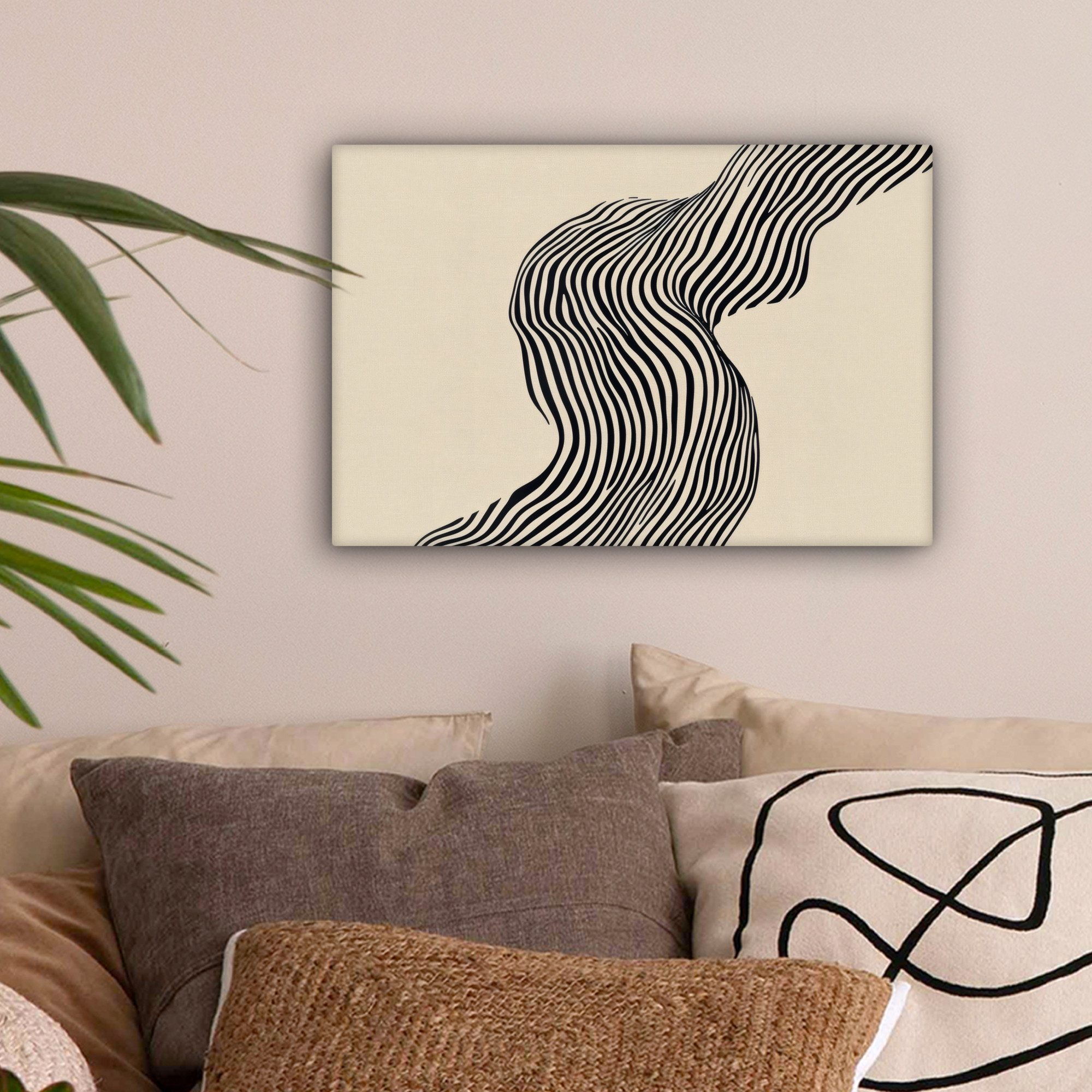 OneMillionCanvasses® Leinwandbild Gewellt - Linien - günstig online kaufen
