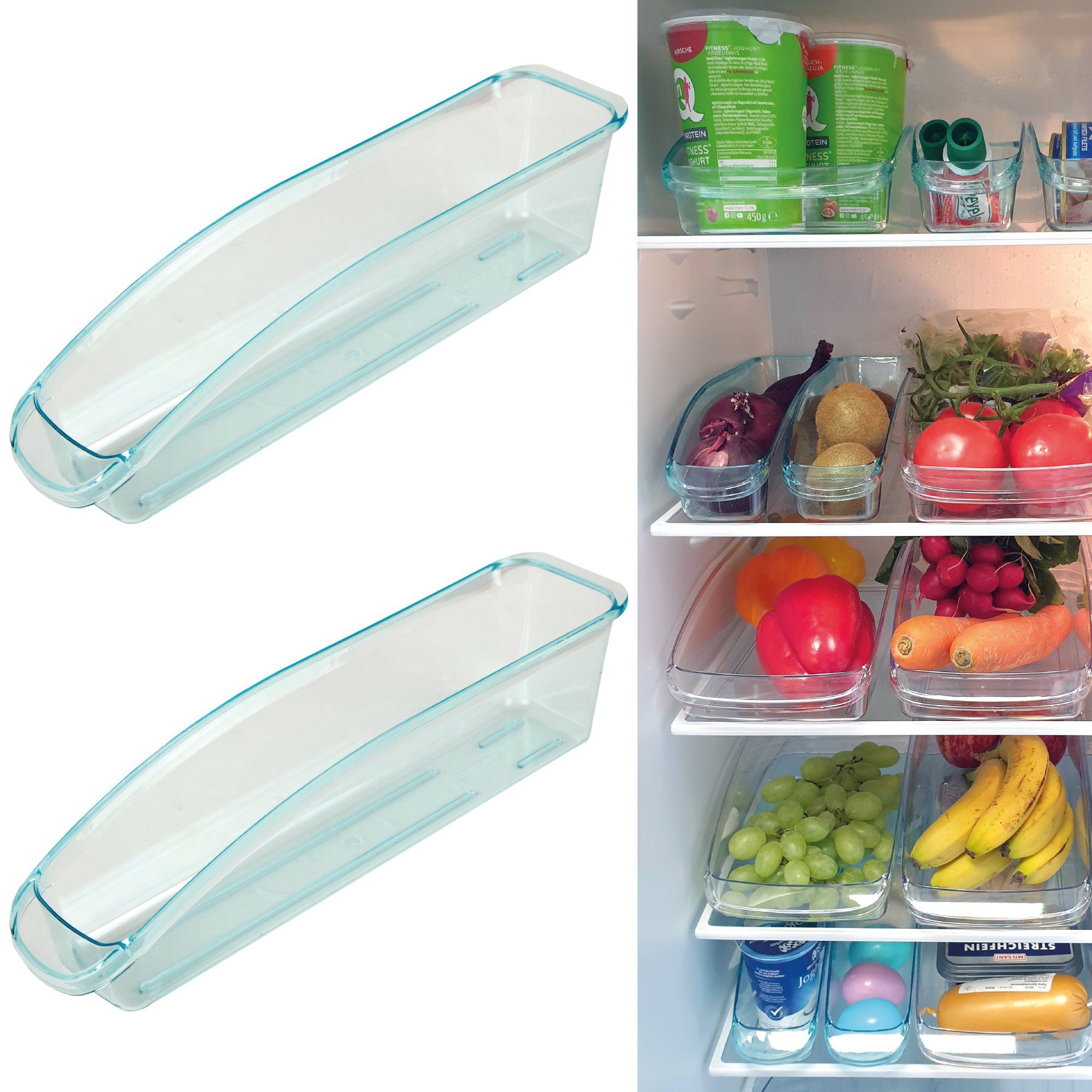 - Küche Organizer (2 KB-04131 Aufbewahrungskorb Aufbewahrungsbox mit St), Bestlivings Griff Kühlschrankbox