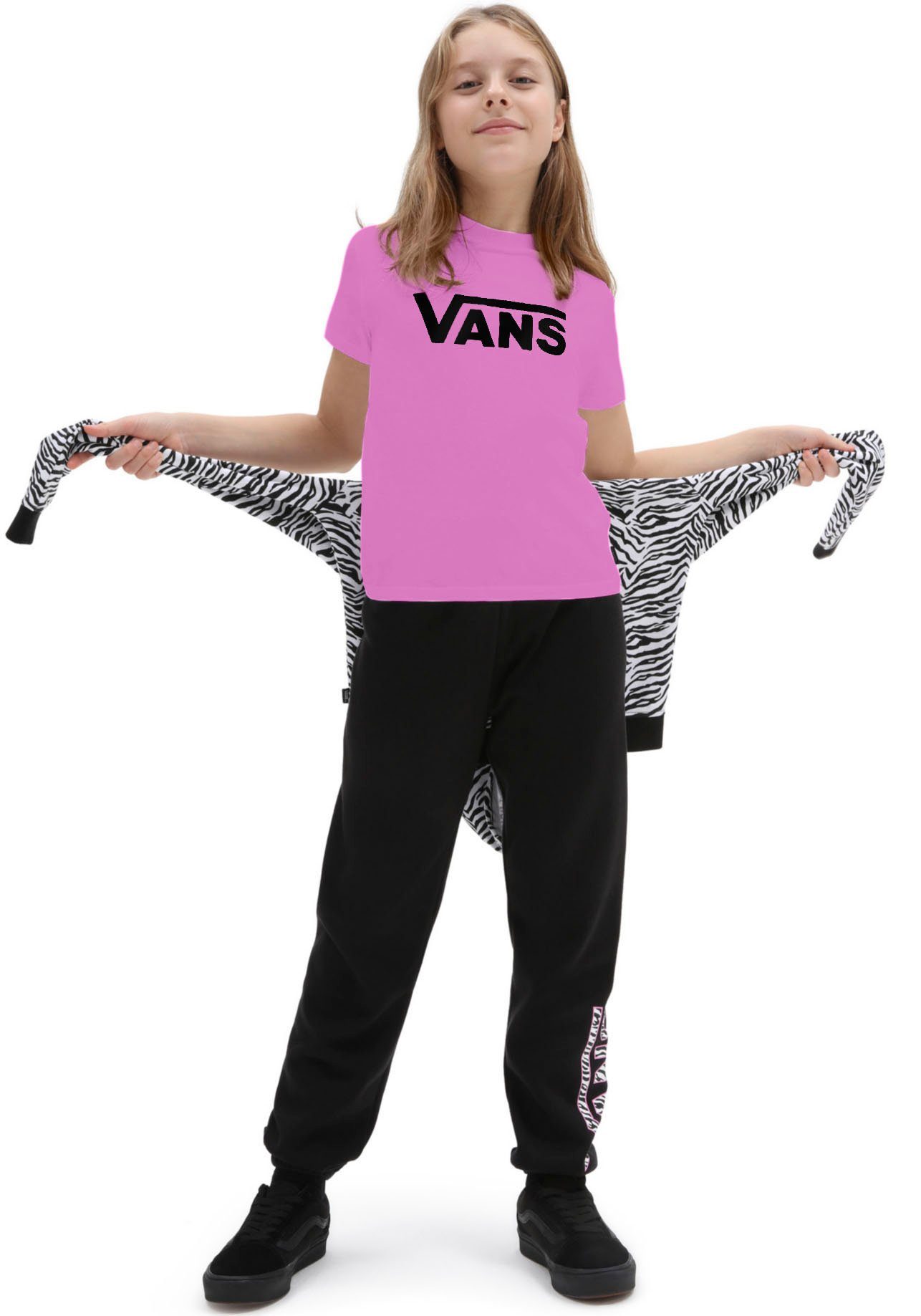 FLYING cyclamen V Vans GIRLS GR CREW T-Shirt