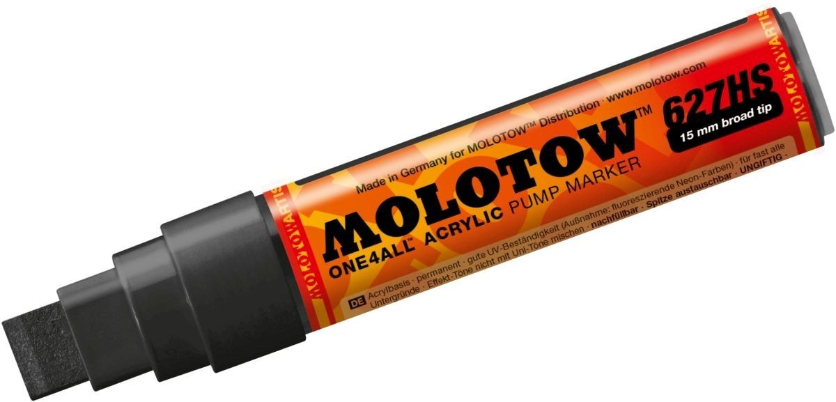 MOLOTOW Permanentmarker Permanentmarker One4All 627 HS nachfüllbar 15mm signalschwarz