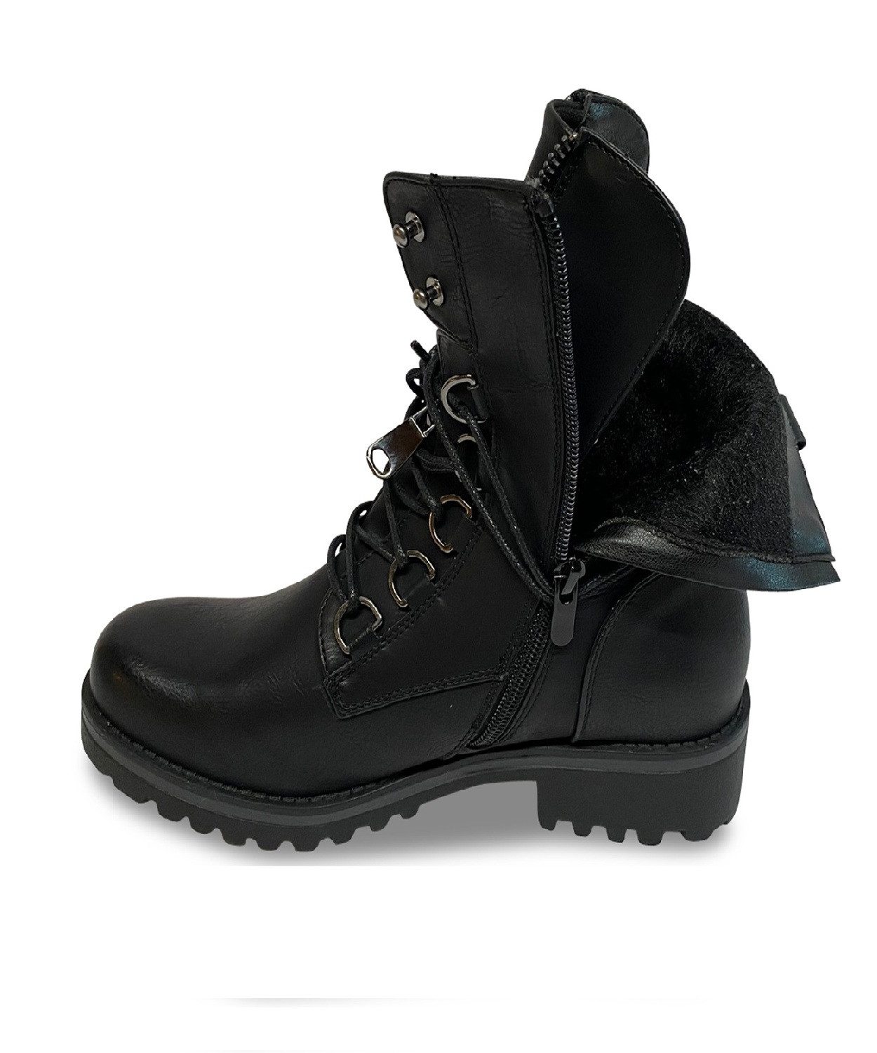 Pogolino ST601 Schnürboots Damen Schnürboots leicht gefüttert mit Reißverschluss