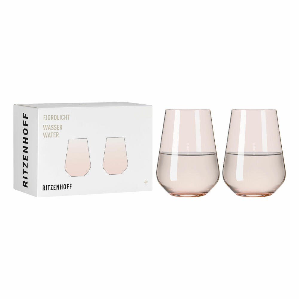 Ritzenhoff Becher Fjordlicht Wasser 2er-Set 001, Kristallglas, Made in Germany