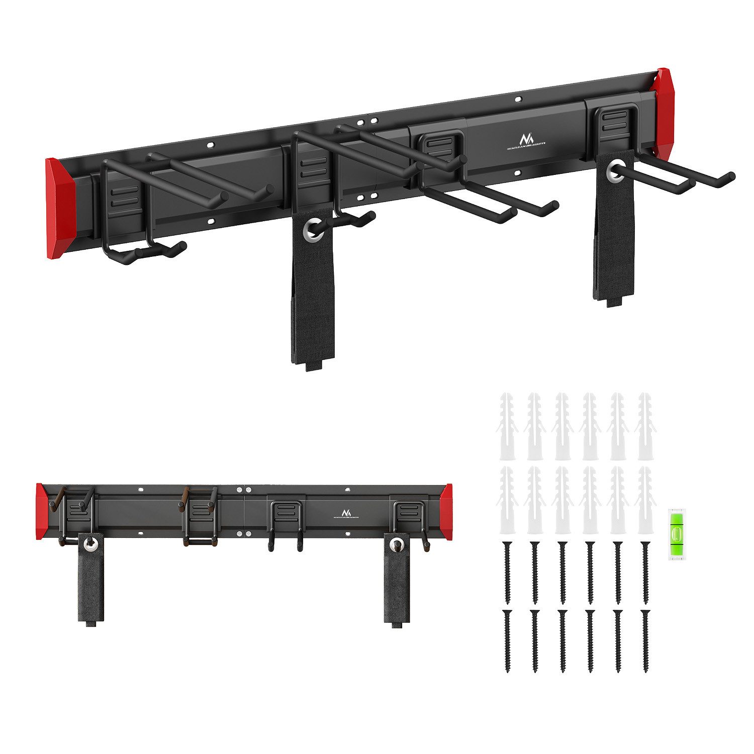 Maclean Wandhalter MC-178 Wand-Werkzeughalter 81,6 cm für Gartengeräte und Besen