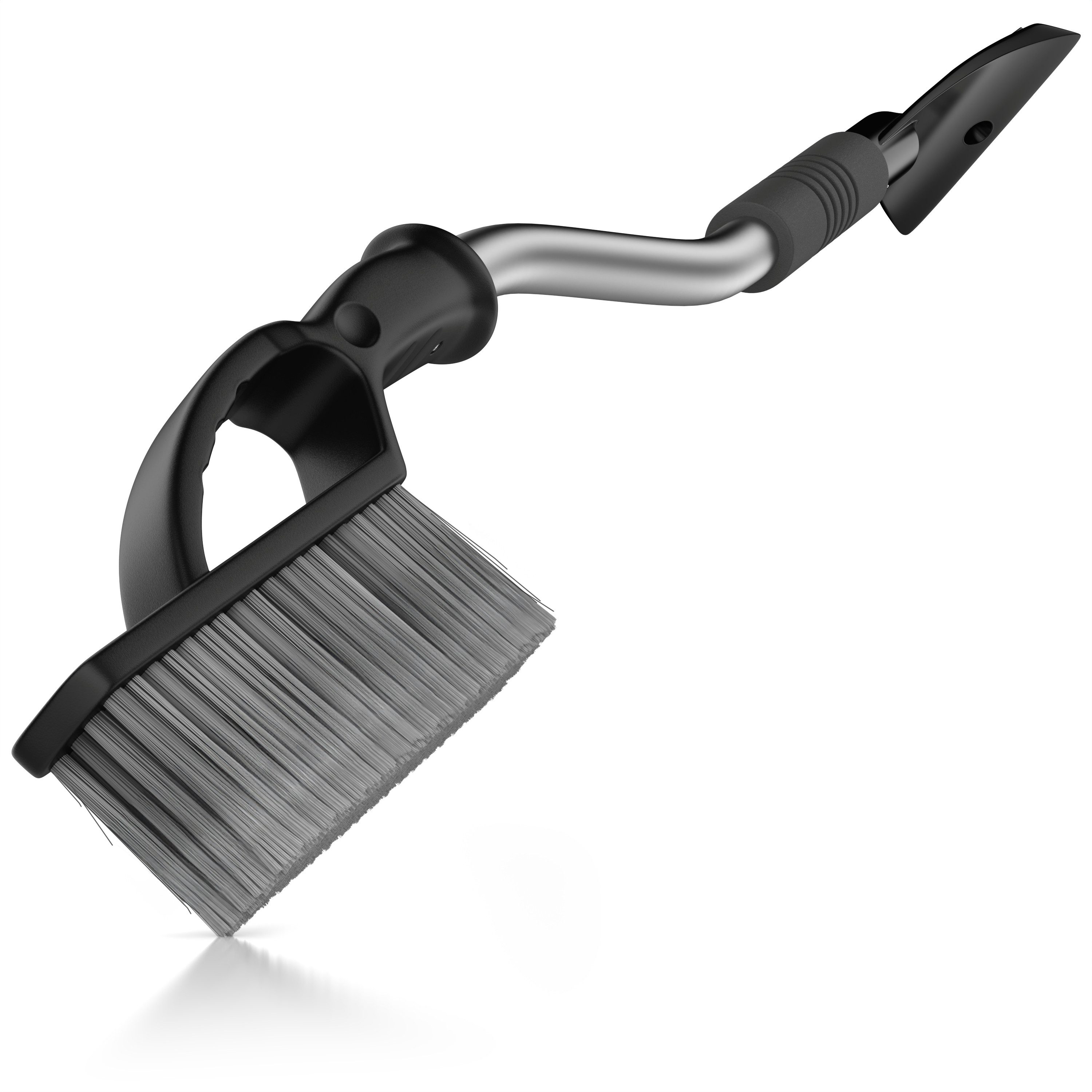 BEARWARE Ice Scraper with Snow Brush for Car, Motorhome & Truck made of shatterproof ABS, gentle 2-in-1 scraper & snow brush, 80cm long with ice breaker teeth