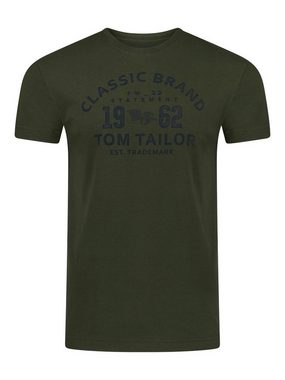 TOM TAILOR T-Shirt Herren Printshirt Regular Fit (4-tlg) Kurzarm Tee Shirt mit Rundhalsausschnitt aus 100% Baumwolle
