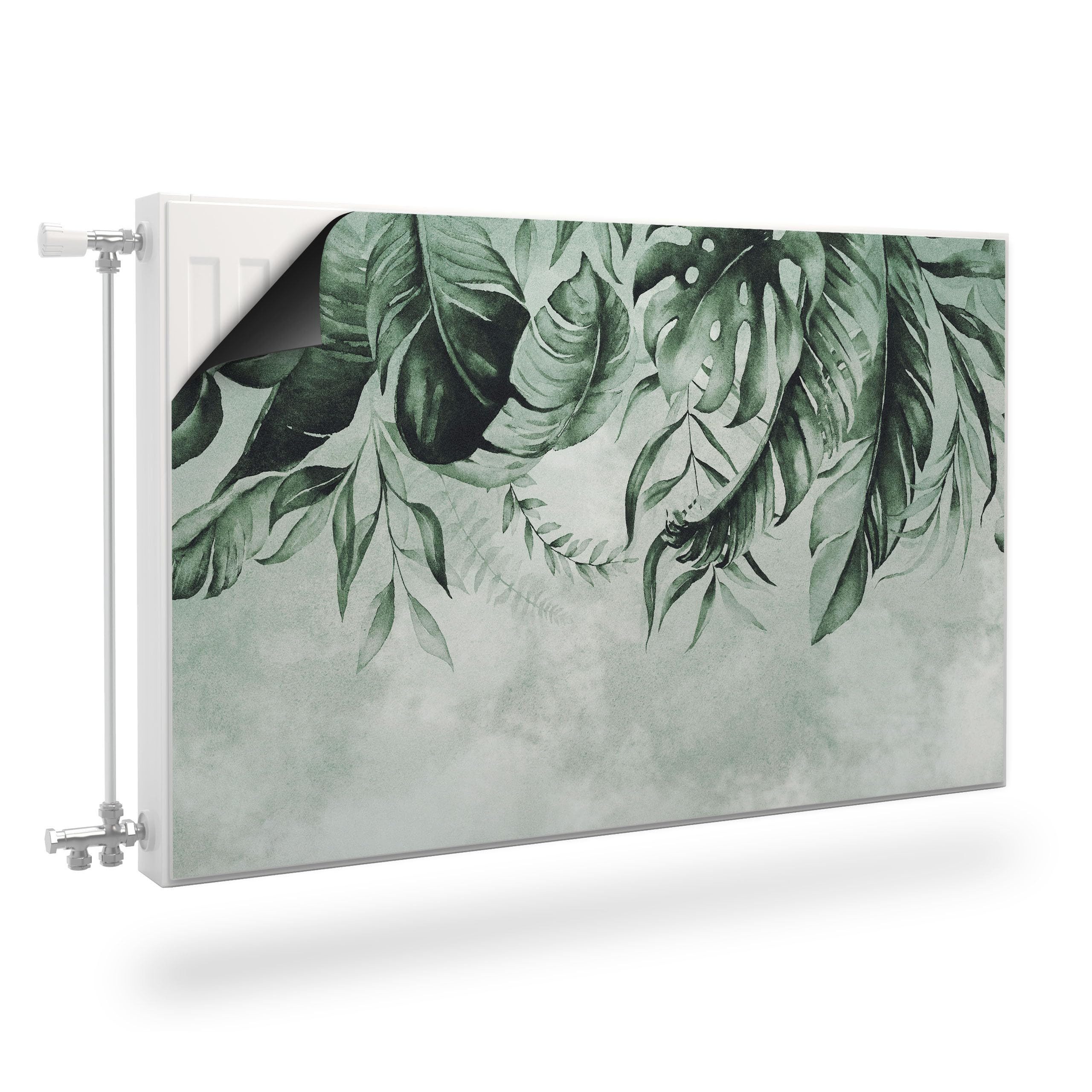 Muralo Magnetfolie Heizkörperverkleidung Tropische Blätter – Heizkörperabdeckung, 80x60 cm, abriebfest, abwischbar