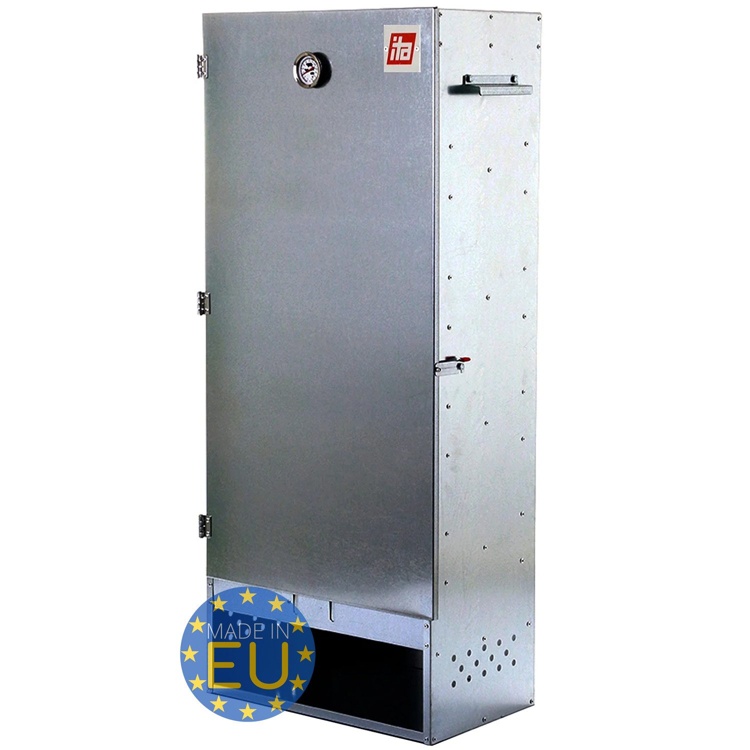 ITA Räucherofen Räucherofen 7003 - Premium XL Räucherschrank mit 3 Etagen 111 cm, 1-St., Legierter Stahl - Smoker - Qualität Made In EU Direkt vom Hersteller