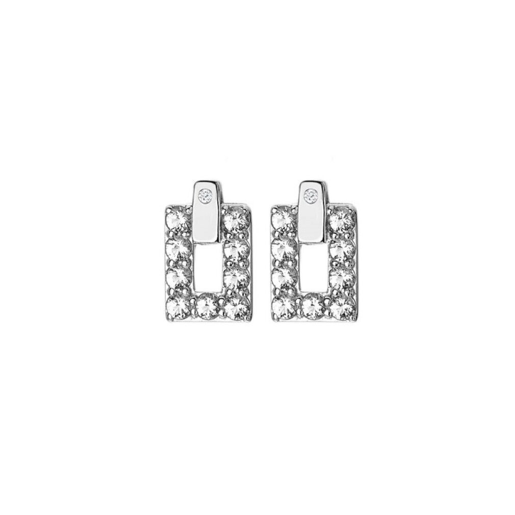 Diamond Ohrring-Set Silberohrringe mit Diamanten und Topas Echo DE717