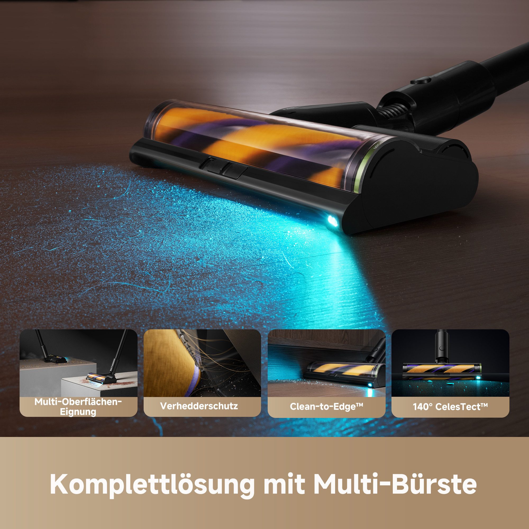 Dreame Akku-Handstaubsauger Dreame Z40 Station mit Absaugstation und 28.000 Pa Saugkraft, 855 W, Nasswischfunktion, vielseitige Aufsätze, automatische Entleerung