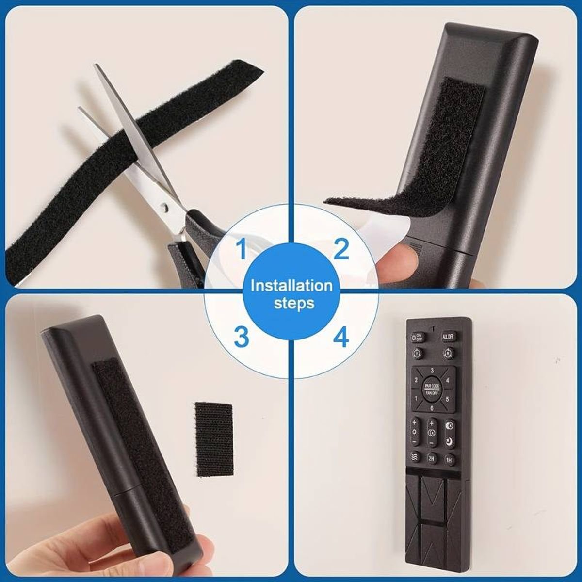 König Design Klettband Set Hakenband + Flauschband selbstklebend extra stark Klettverschluss, Gardinen, Vorhänge, (Set, Hakenband + Flauschband), doppelseitiges Klebeband mit Rückseite, doppelseitig und abnehmbar