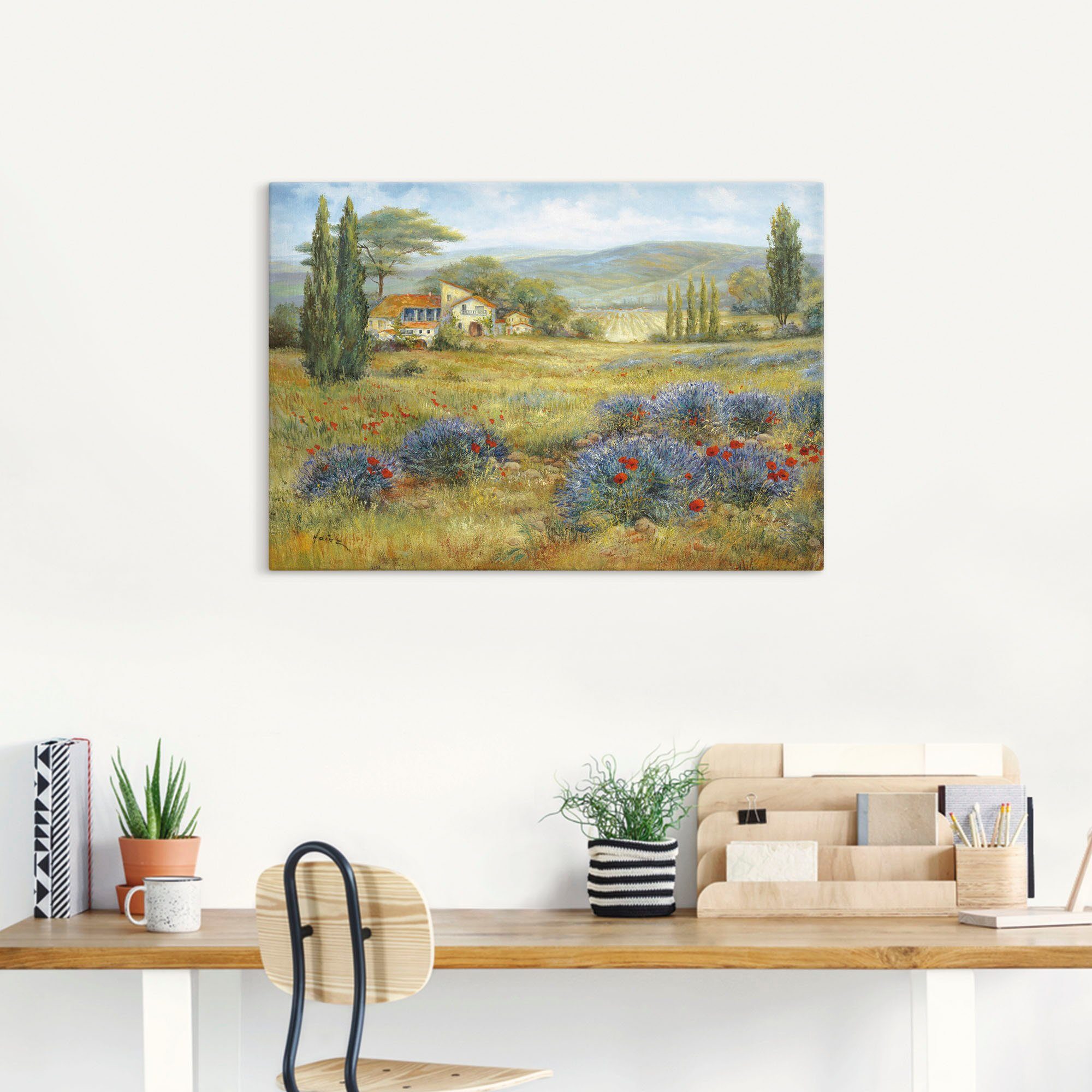 versch. Größen Wandbild Provence, Leinwandbild, Poster von als Artland (1 Alubild, Bilder Europa Wandaufkleber oder in St),