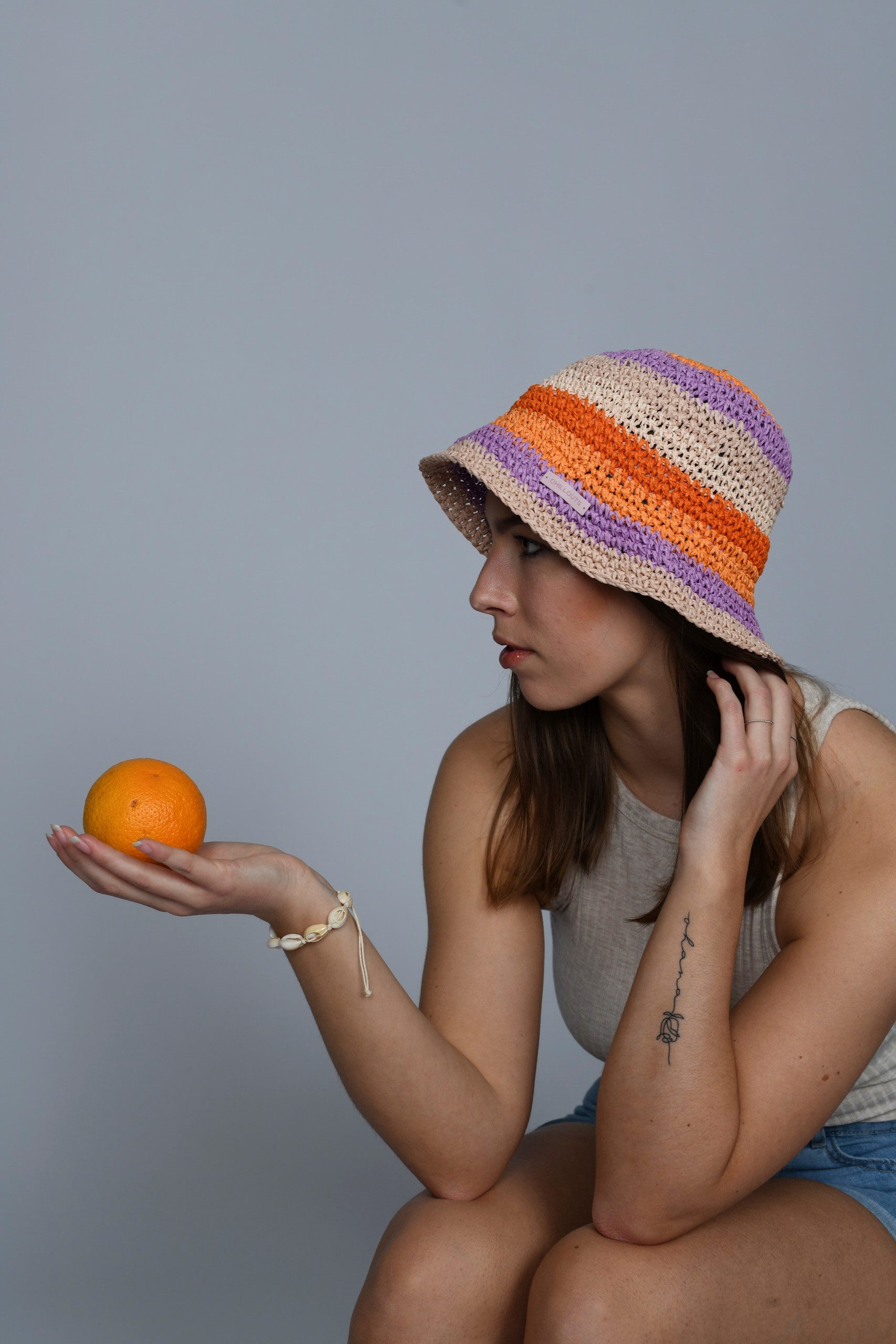 chillouts Strohhut aus Papierstroh mit knautschbarer Struktur & verstellbarer Passform