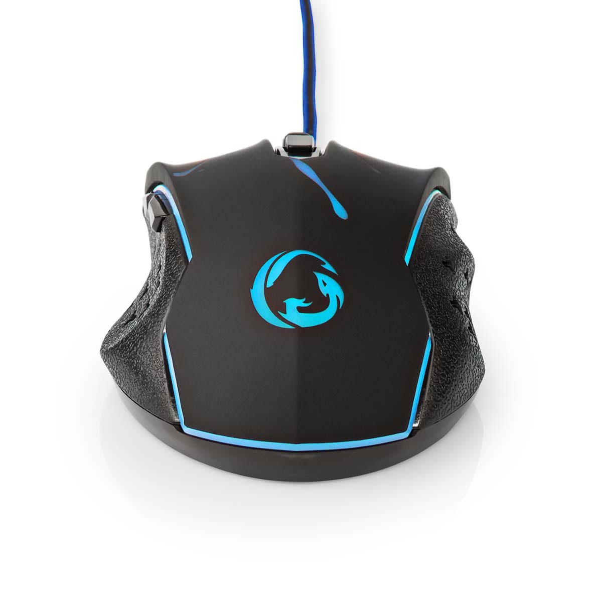 Nedis GMWD210BK Gaming-Maus (elektronisch, 3600 dpi, programmierbare Tasten, LED-Beleuchtung, 1,5 m Kabel)