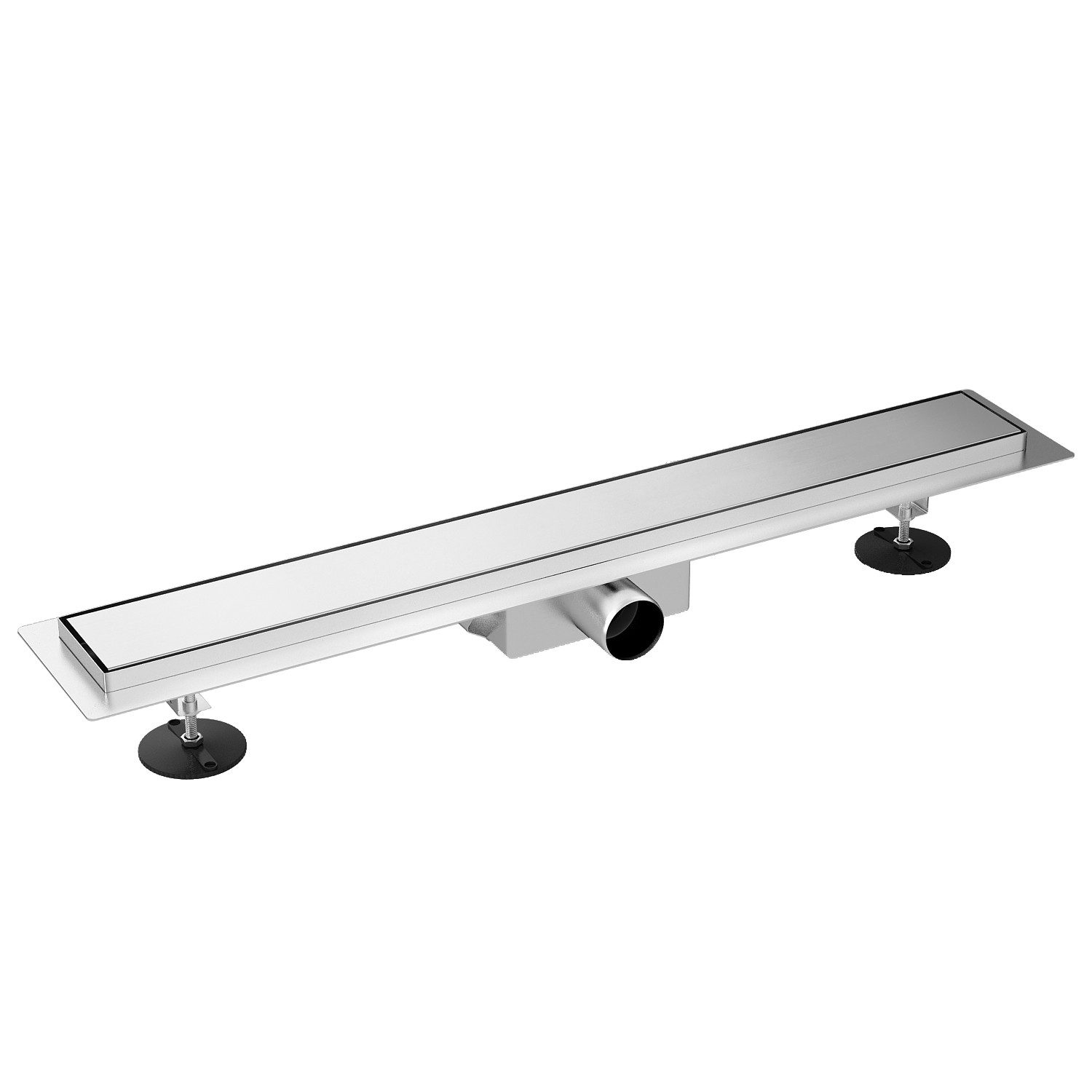 SONNI Duschrinne Edelstahl Duschrinne 100 cm komplettset befliesbar Bodenablauf Flach, Abflussrinne Siphon Ablaufrinne Bad