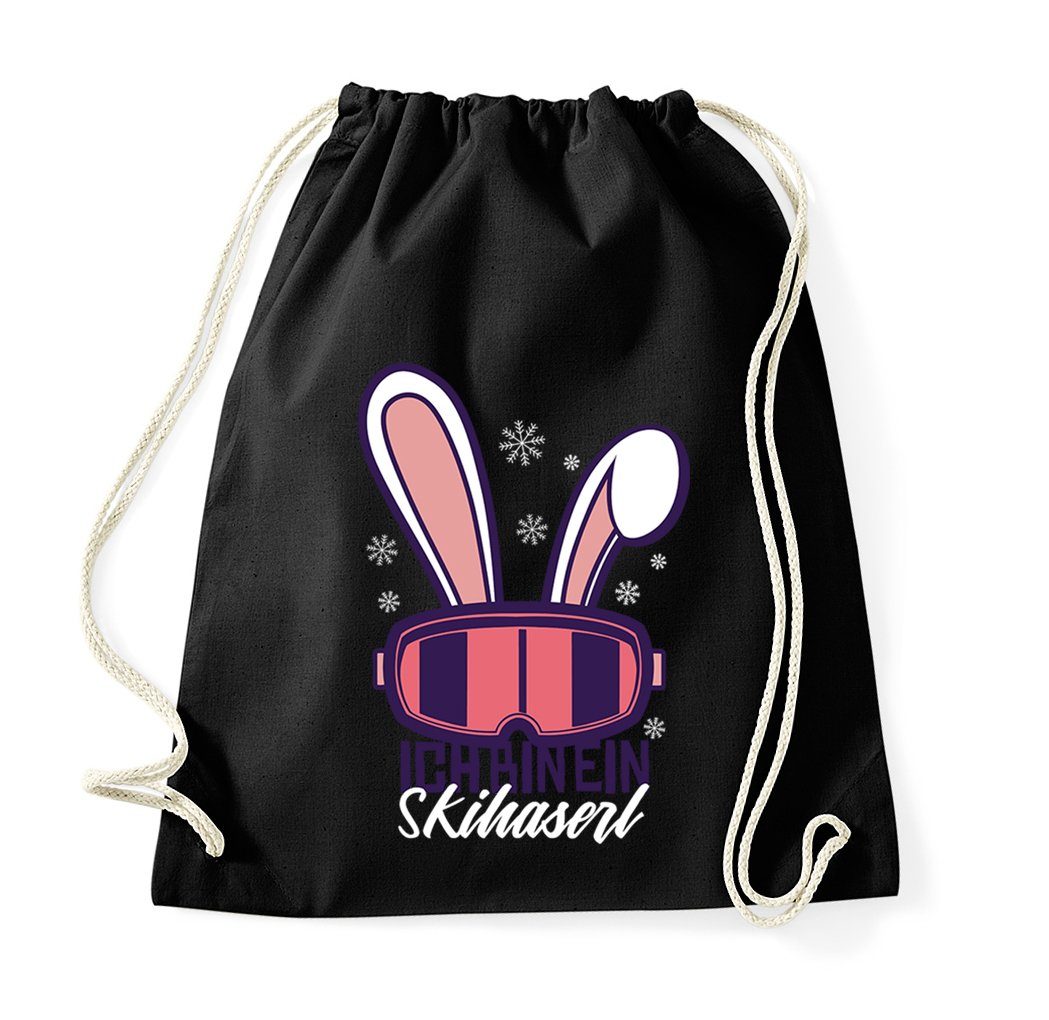 Turnbeutel Ich Bin Ein Ski Haserl Baumwoll Tasche
