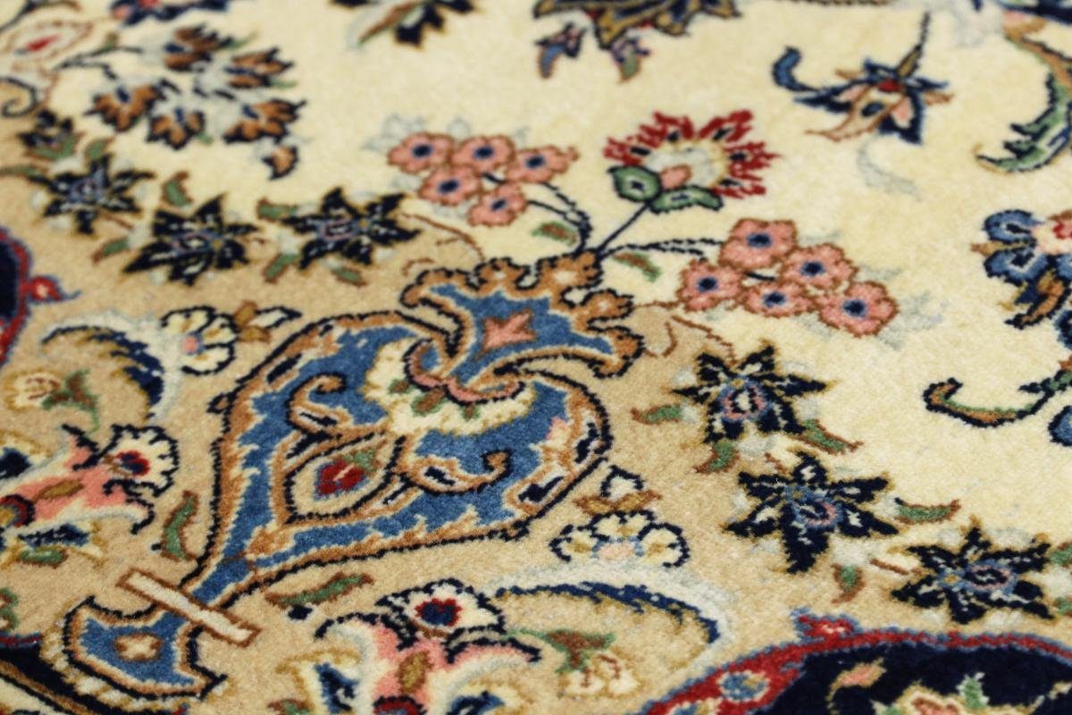 Orientteppich Isfahan 137x230 Höhe: rechteckig, Nain Seidenkette Orientteppich, 8 mm Handgeknüpfter Trading,