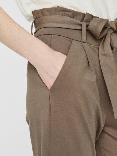 Vero Moda Paperbag-Hose VMEVA HR LOOSE PAPERBAG PANT GA NOOS, High Waist  Bund mit Taillengürtel zum Binden | Weite Hosen