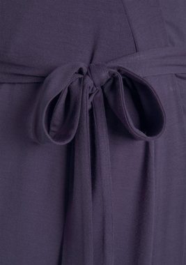 LASCANA Kimono, Kurzform, Single-Jersey, Kimono-Kragen, Gürtel, mit Spitzendetails