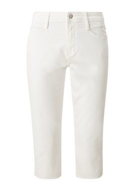 s.Oliver 7/8-Jeans Capri-Jeans Betsy / Slim Fit / Mid Rise / Slim Leg / Fransensaum Leder-Patch