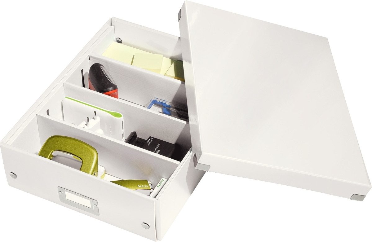 LEITZ Aufbewahrungsbox Organisationsbox Click & Store mittel weiß
