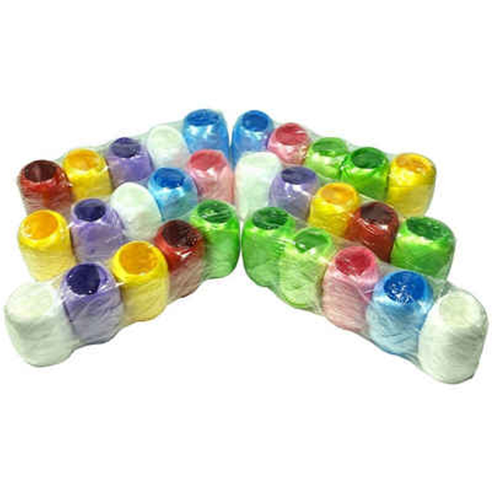 Deggelbam Geschenkband 5x Geschenkbänder mit je 20m // Geschenkband bunt, Grün, Gelb, Rot, Pink, Blau, Weis - Farben nicht wählbar