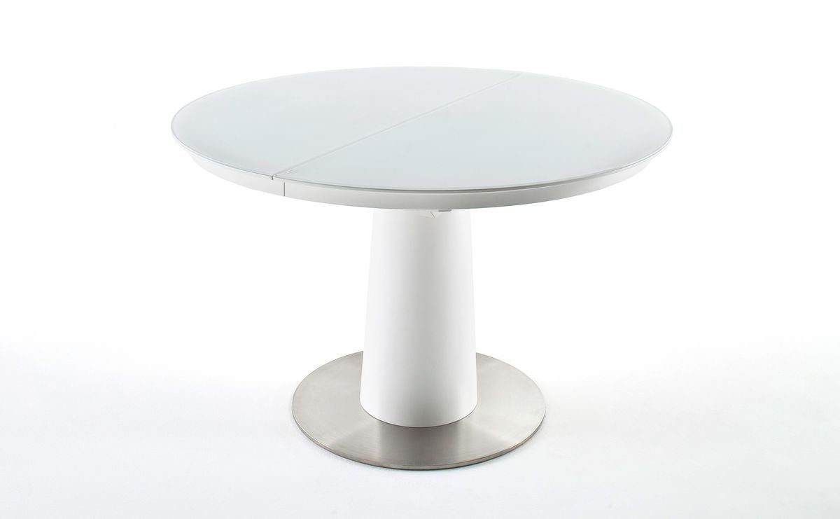 Marion Walter, rund expendio + cm Essgruppe Spar-Set, 5-tlg), Stuhl (komplette matt weiß 120(160)x76 Kunstleder B3 Tischgruppe, graublau 4x
