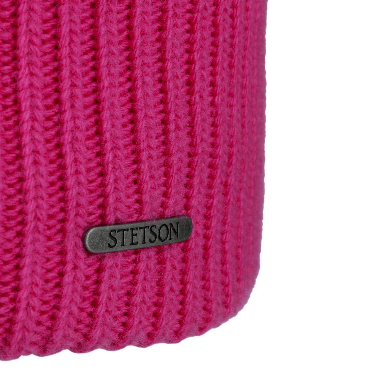 Stetson Beanie Umschlag, mit Mütze pink Made (1-St) in Italy