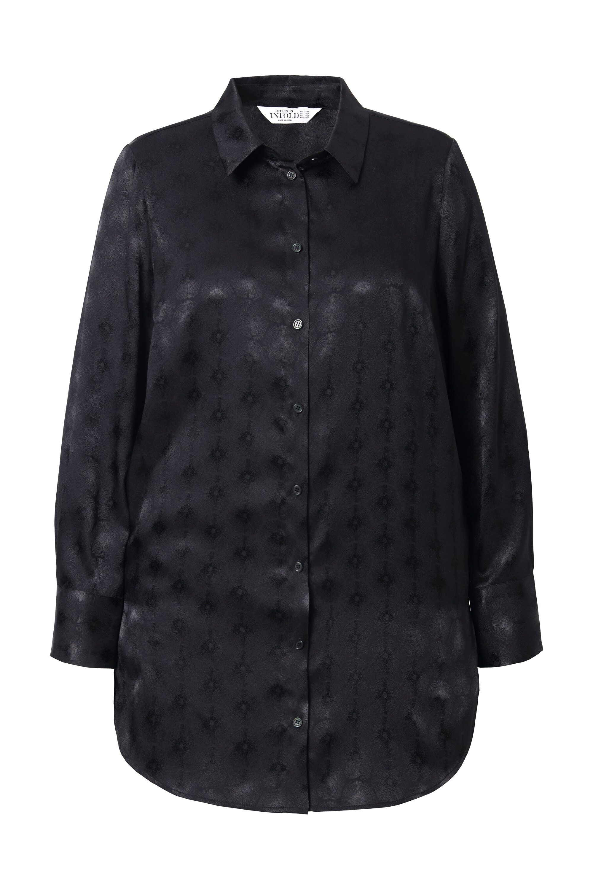 Studio Untold Hemdbluse Hemdbluse Wide Straight Shape Rays-Muster günstig online kaufen