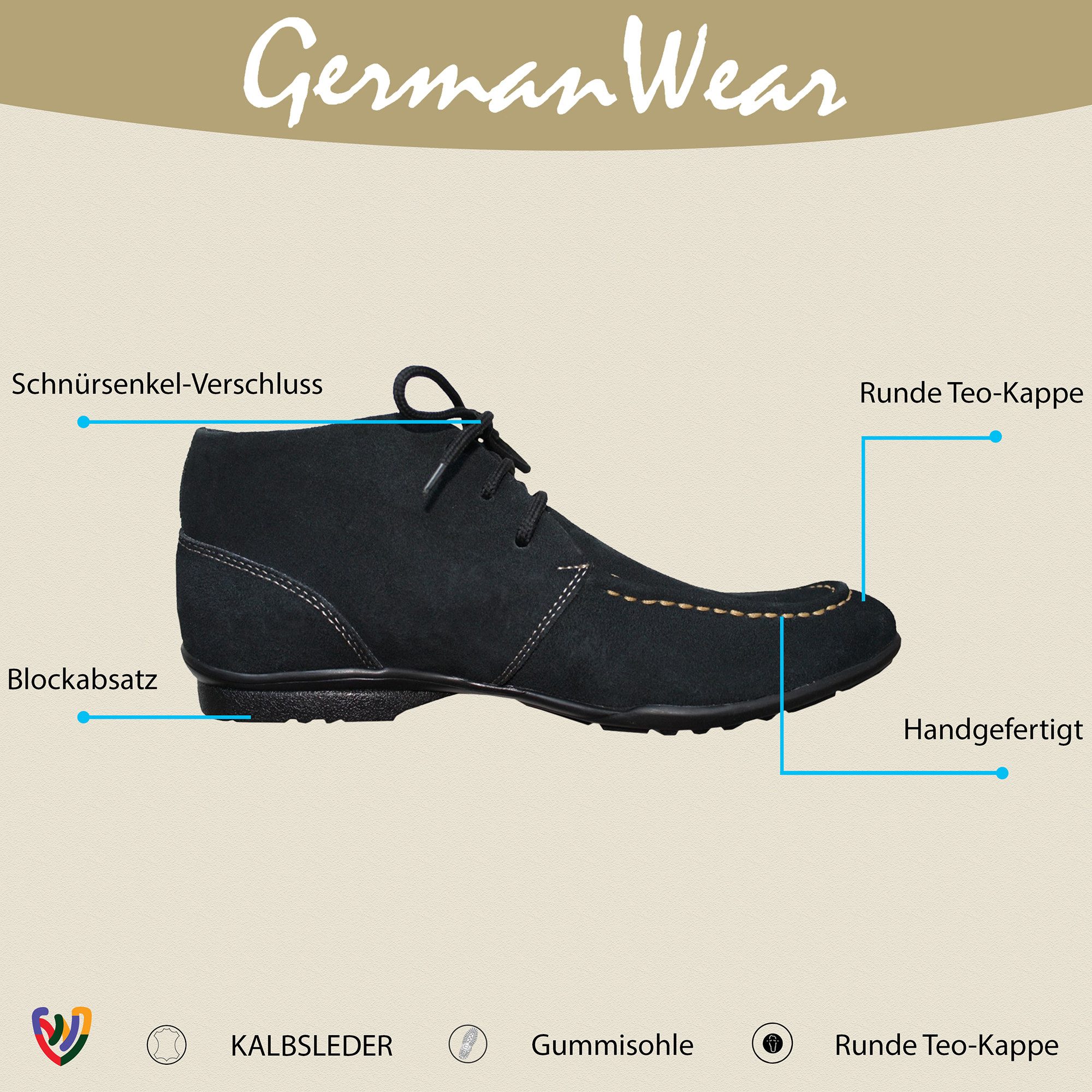 German Wear TREND HSH043 Schnürboots Desert Ботинки Lederschuhe Полусапожки Обувь aus Wildleder