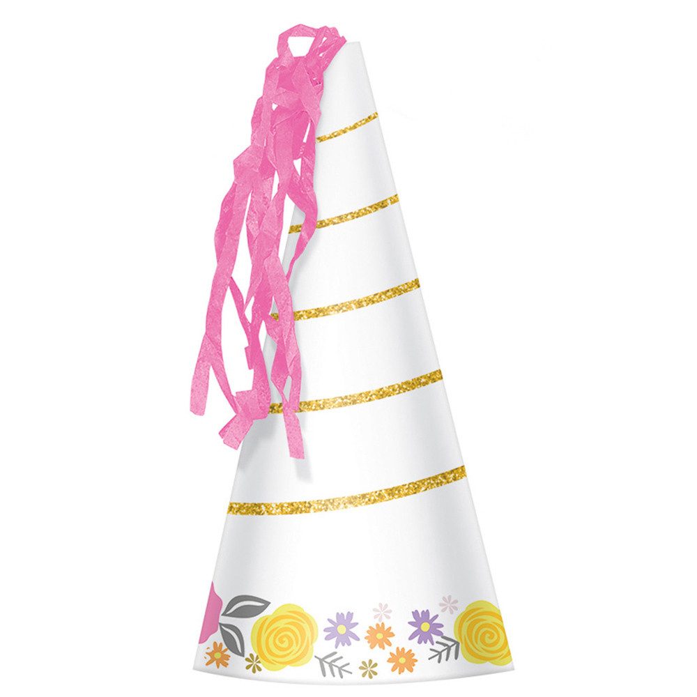 Amscan Papierdekoration Amscan 'Magical Unicorn' 8 Einhorn Partyhütchen 17
