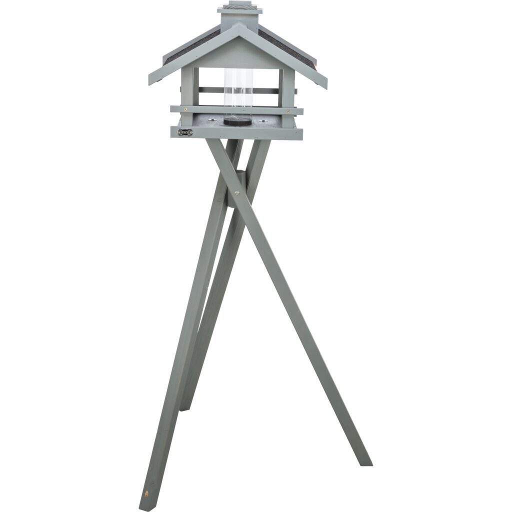 TRIXIE Vogelhaus Futterhaus - grau - 49 × 34 × 45 cm/1,34 m