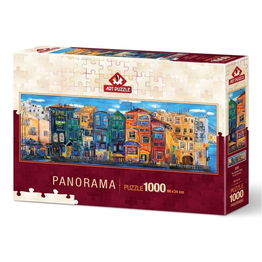 ART PUZZLE Puzzle Panoramapuzzle Bunte Stadt 1000 Teile, Puzzleteile