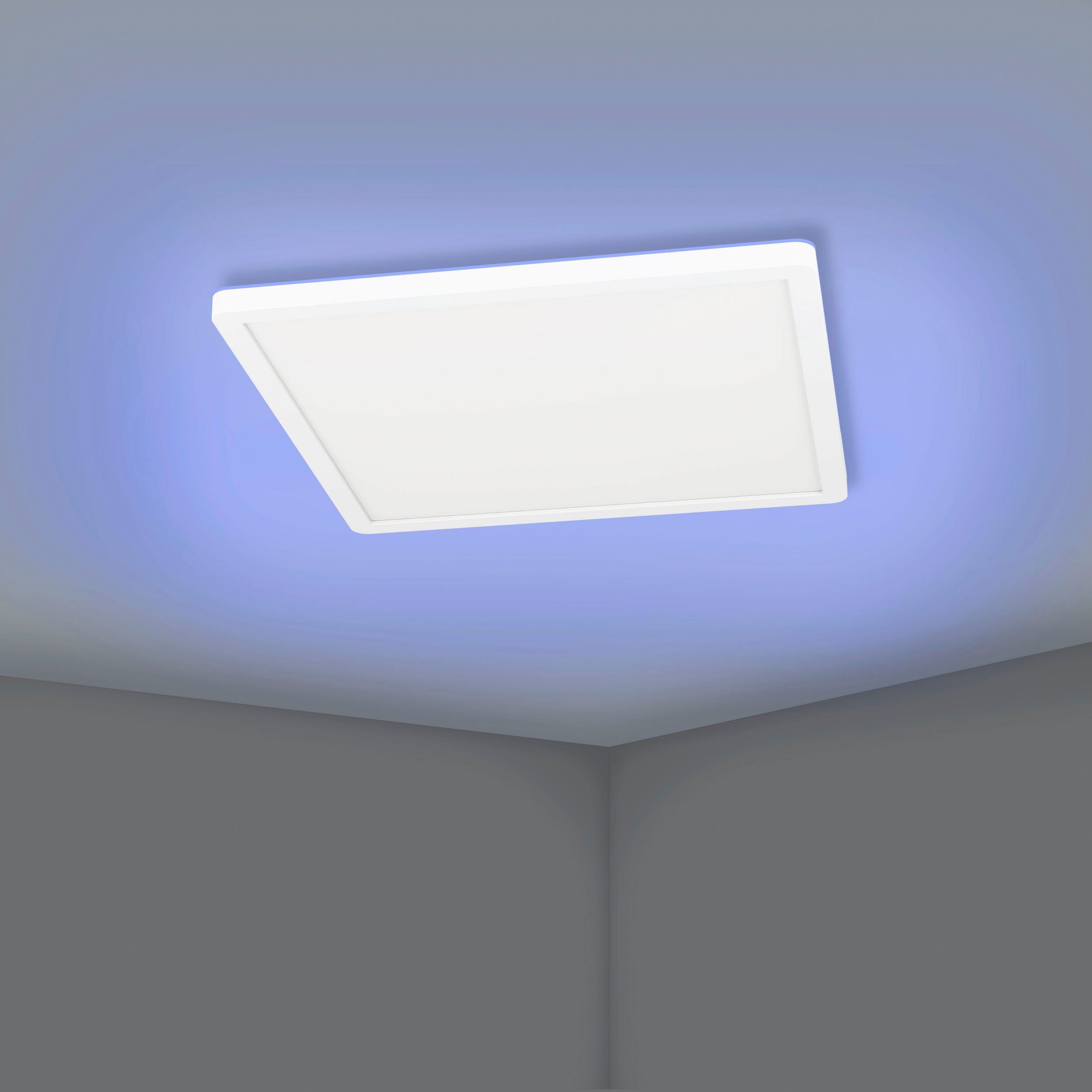 LED Deckenleuchte in - - ROVITO-Z, kaltweiß - Kunststoff aus weiß - warmweiß EGLO warmweiß integriert, fest Deckenleuchte kaltweiß, 14,6W