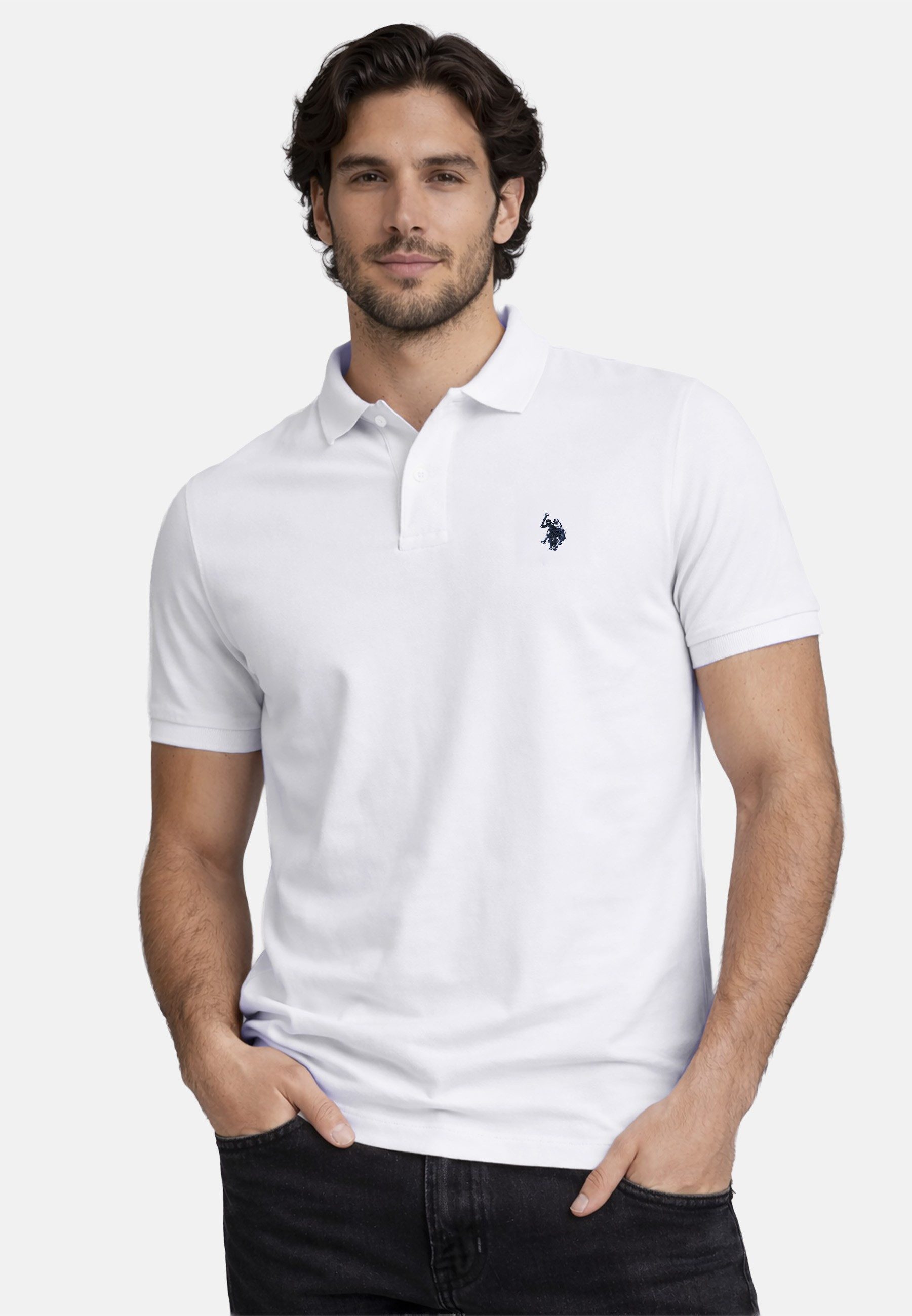 U.S. Polo Assn. Poloshirt USBrodyy – Herren Shirt aus Baumwolle mit Logo-Stickerei 100 % Baumwolle mit klassischem Polokragen und geradem Schnitt