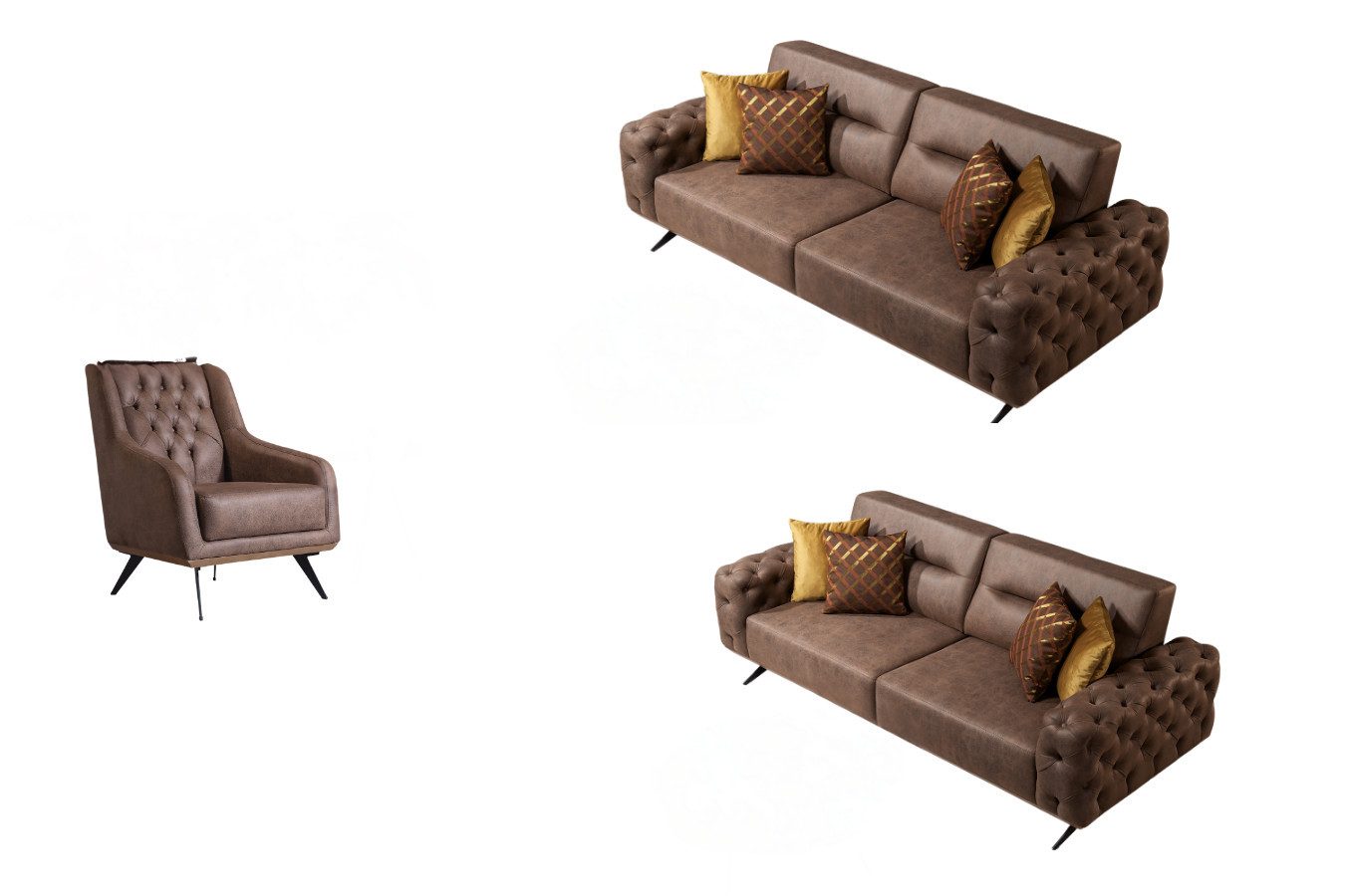 Villa Möbel Polstergarnitur Cuba, (Set, 3-tlg), günstig online kaufen