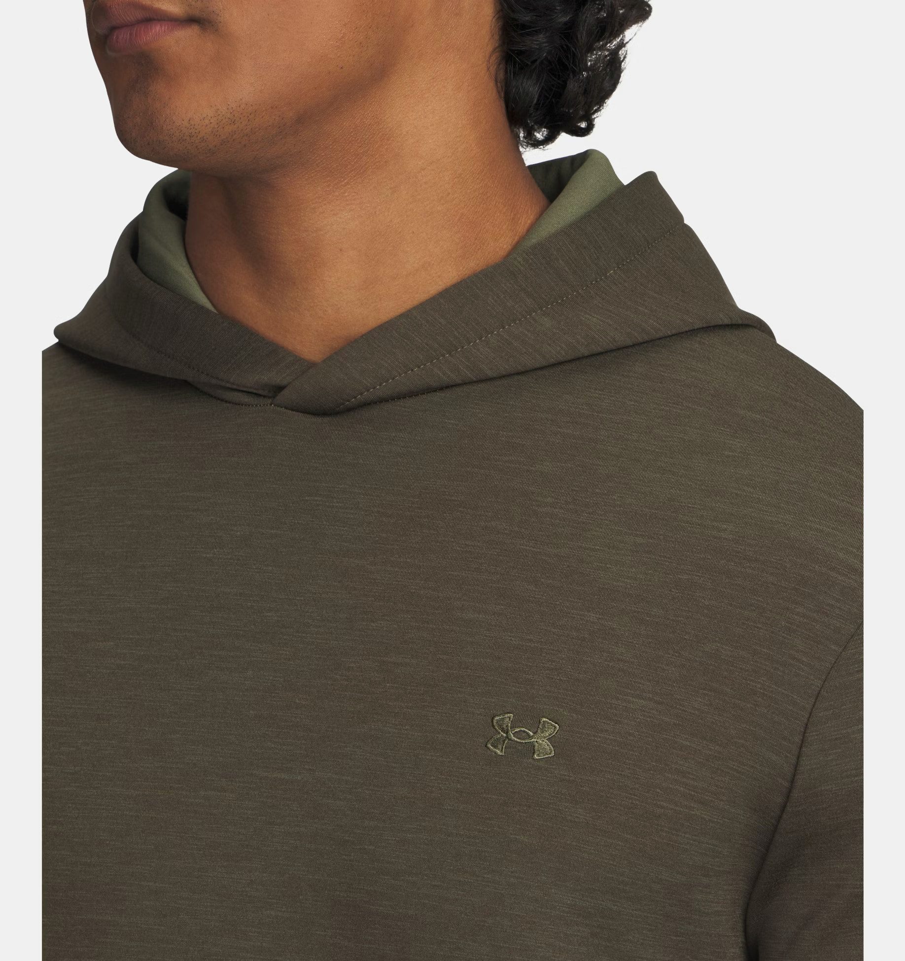 Under Armour® Longsweatshirt Under Armour Hoodie Drive Midlayer Oliv Herren