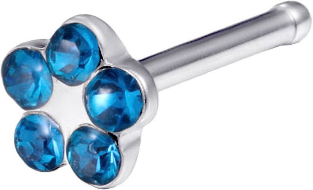 Firetti Nasenpiercing-Set Multipack Schmuck Geschenk Edelstahl Piercing Nasenstecker Flower (Set, 7-tlg), mit Preciosa Crystal