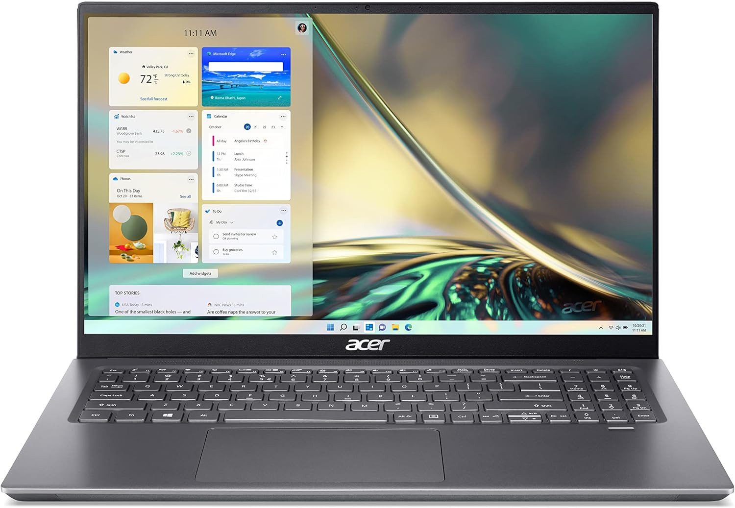 Acer Swift X (SFX16-51G-73D4) Ultrabook Notebook (Intel, RTX 3050Ti, 1000 GB SSD, Mit QWERTZ Tastatur FHD Display Core i7-11390H)