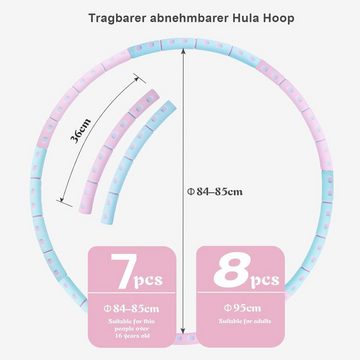 UE Stock Hula-Hoop-Reifen Hula Hoop Fitness Reifen Erwachsene Bauchtrainer 8 Teile