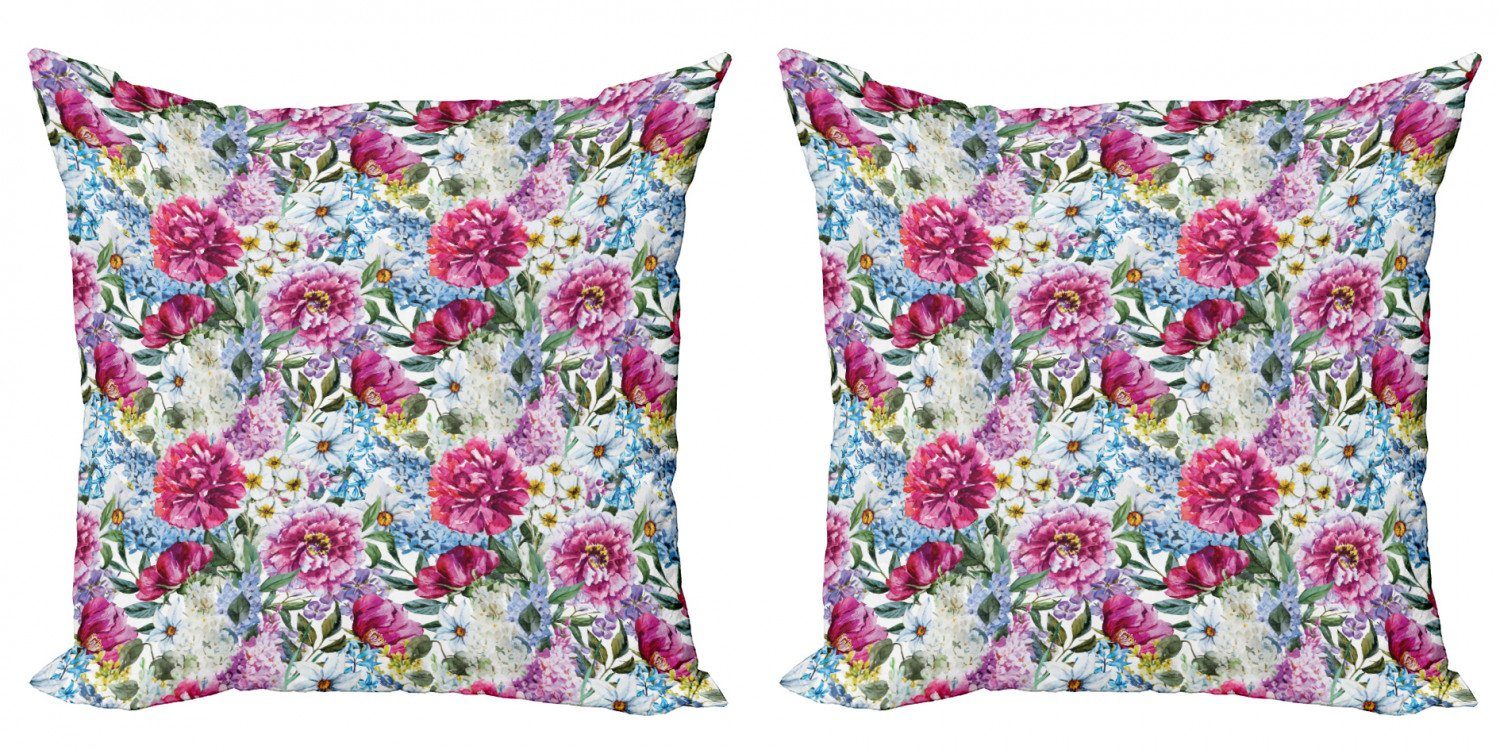 Blick Doppelseitiger Modern Abakuhaus Blumenstrauß (2 Kissenbezüge Blumen Digitaldruck, Accent Aquarell Stück), Kunst