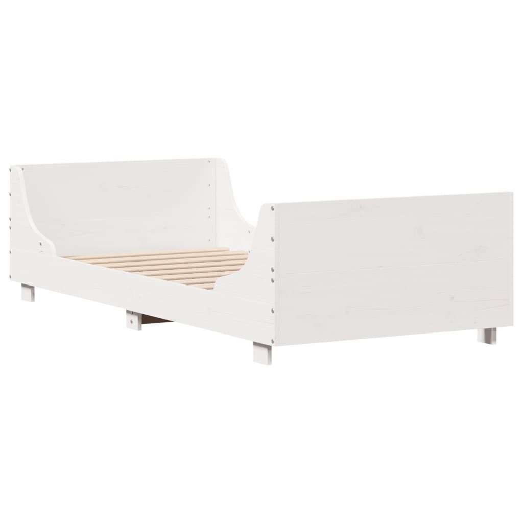 vidaXL Bett Massivholzbett ohne Matratze Weiß günstig online kaufen