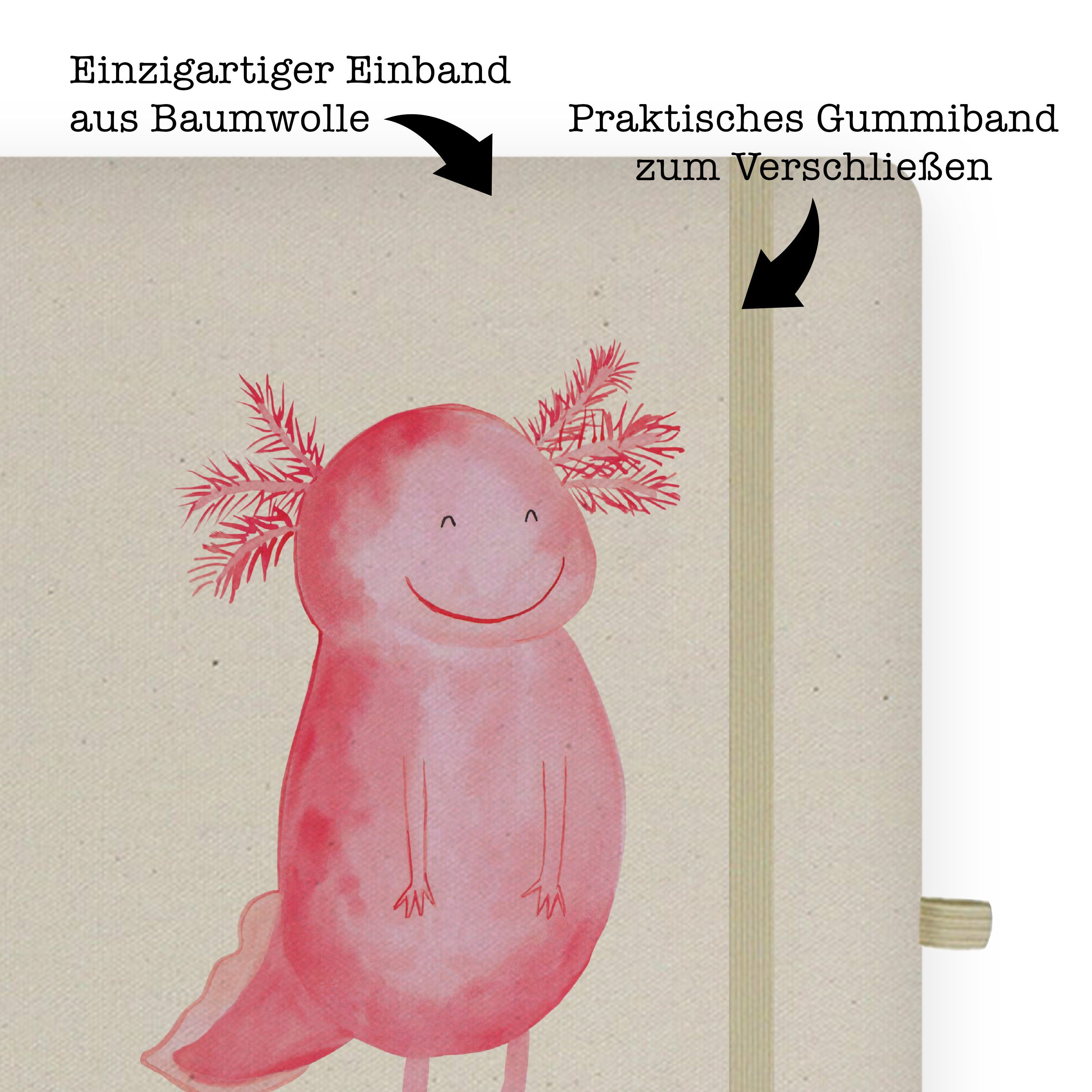 Schwanzlurch, Mrs. Transparent & Mr. Mrs. Eintragebuc Geschenk, Mr. Panda Panda & glücklich Notizbuch - - Axolotl