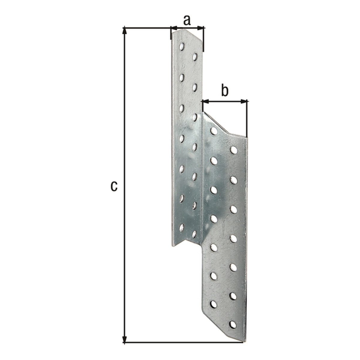 Alberts Sparrenpfettenanker Alberts Sparrenpfettenanker verzinkt 210 mm rechts 1 Stk., LxB: 210x32 mm, Sendzimirverzinkt, (1-St)