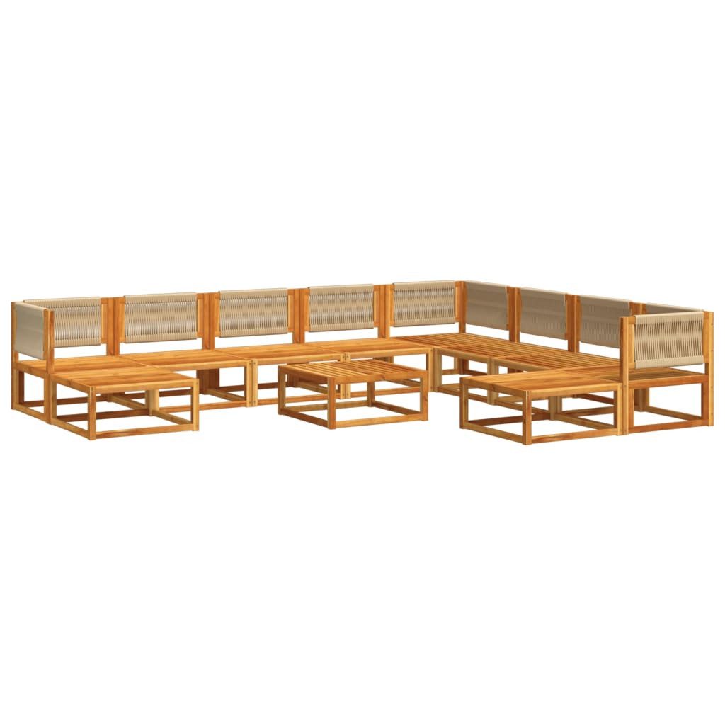 vidaXL Loungesofa 11-tlg. Garten-Sofagarnitur mit Kissen günstig online kaufen