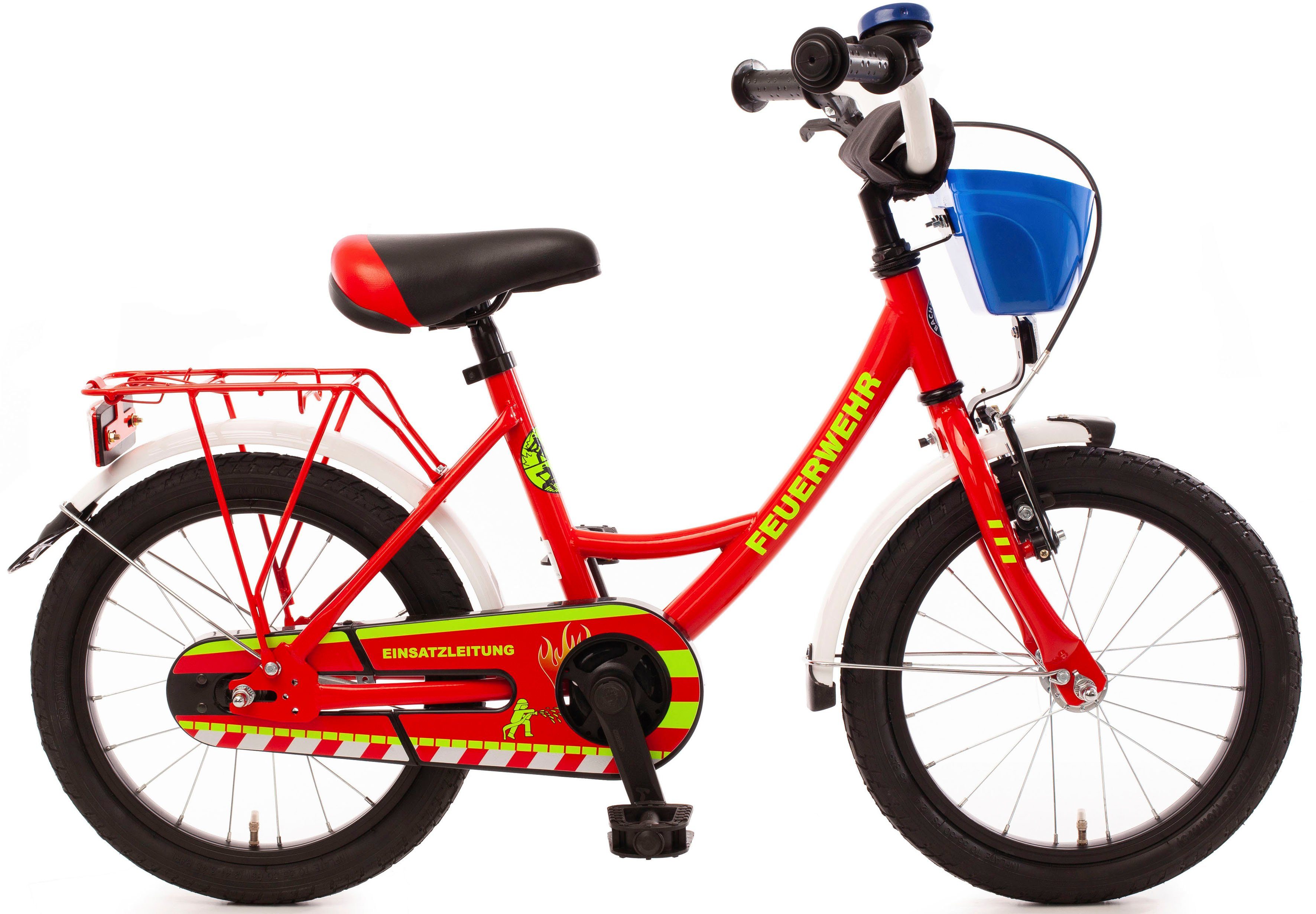 Bachtenkirch Kinderfahrrad 16" Feuerwehr, ohne Gang, Schaltung 1