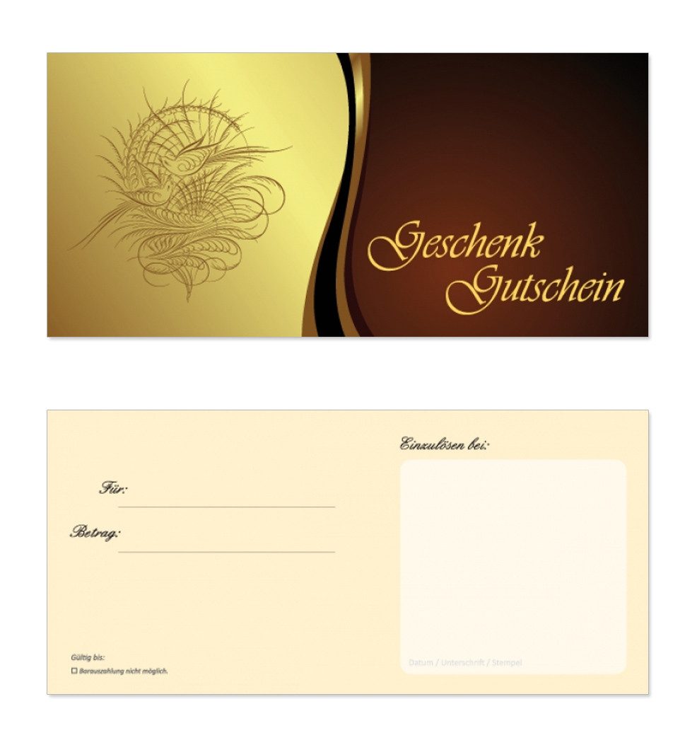 Geschenkkarte Geschenkgutscheine Premium goldenes Geschenk neutrale Ausführung