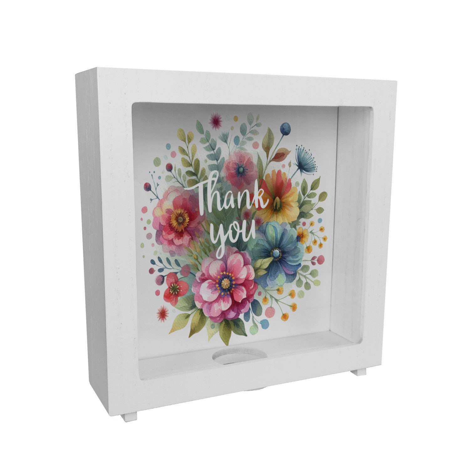 Spardose Thank you Rahmen Spardose aus Holz