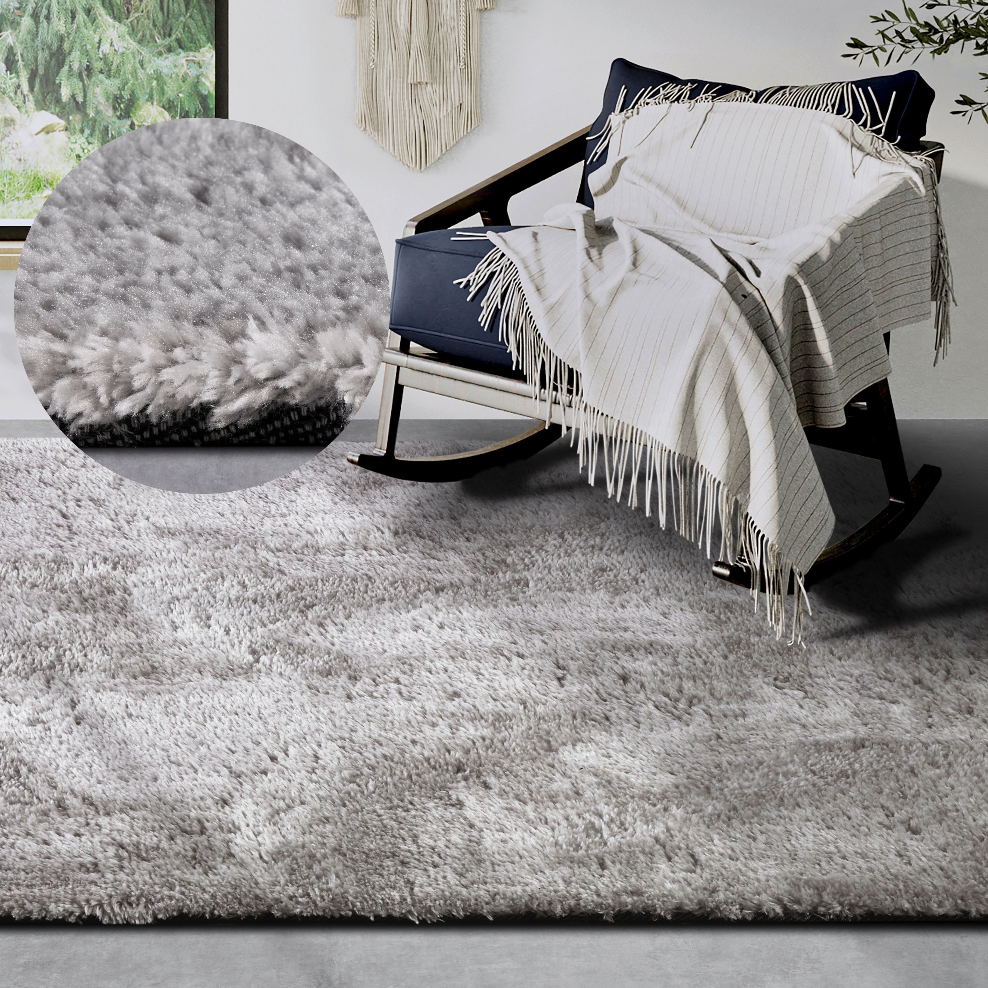 HANSE Home Hochflor-Teppich "Olaf" rechteckig 38 mm Höhe Langflor, Shaggy, günstig online kaufen